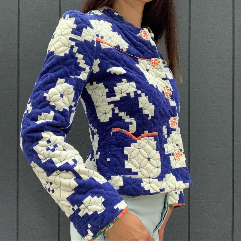 SOLD!!!Anthropologie Elevenses quilted jacket Sz 4 - Picture 2 of 6